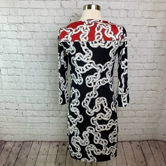 DVF Diane Von Furstenberg Ruri Chain Print Dress 2 - Picture 3 of 7